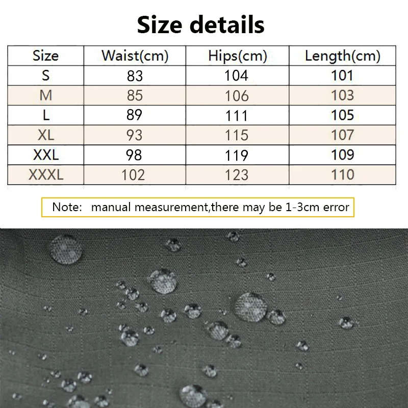 New Tactical Work Pants Men Outdoor Cargo Trousers Multi-pocket Waterproof Pant Autumn Spring Outdoor Workwear Hiking Trousers