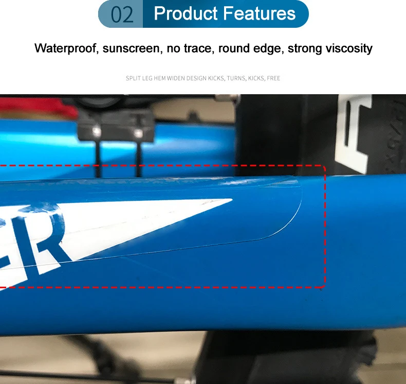 Bike Frame Sticker Protection Waterproof Bicycle Protector Film Stickers Wear-resisting Frame Protector Bicycle Protective Film