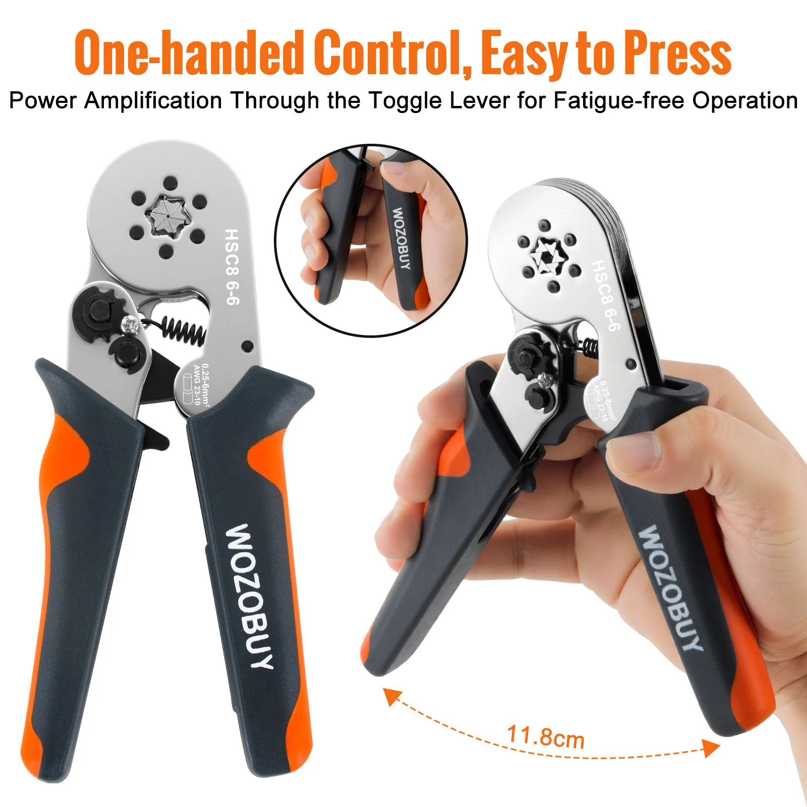 Ferrule Sleeves Terminal Crimping Tools Mini Electrical Pliers HSC8 6-4/6-6(0.25-10mm²/0.25-6mm²) Wire Connection Repair Clamp