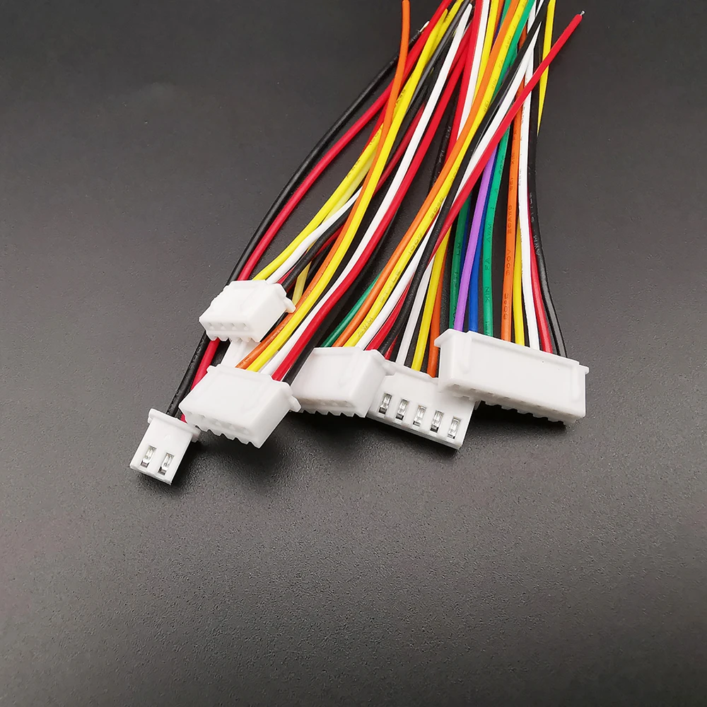 5Sets JST XH2.54 XH 2.54mm Wire Cable Connector 2/3/4/5/6/7/8 Pin Male and Female Plug Socket 10cm 20cm Wire Length 26AWG