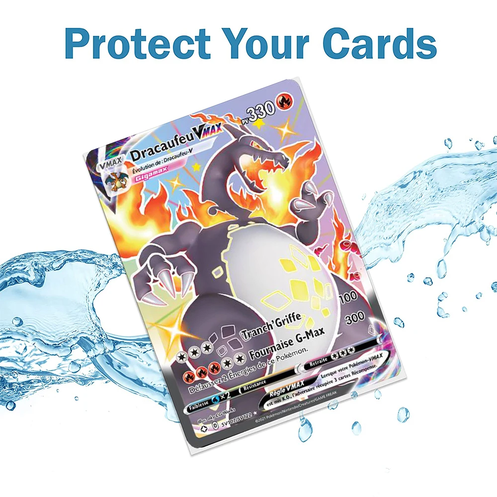 100pcs Transparent Card Sleeves fit for Playing Games TCG Protector PKM PTCG Cards Folder Yugioh sports photo Case Holder Toy