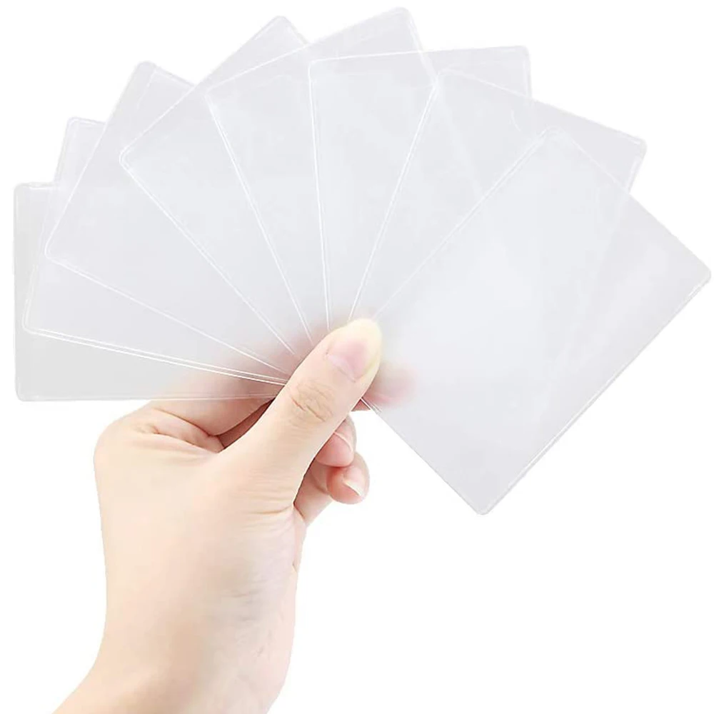 100pcs Transparent Card Sleeves fit for Playing Games TCG Protector PKM PTCG Cards Folder Yugioh sports photo Case Holder Toy