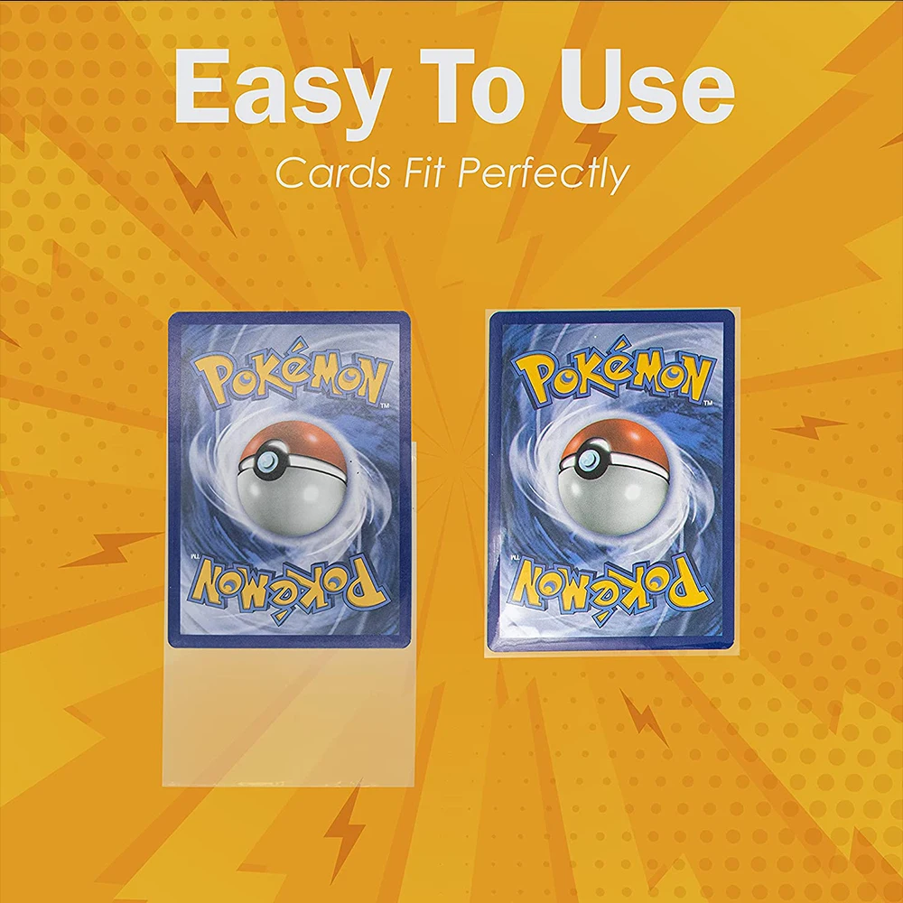 100pcs Transparent Card Sleeves fit for Playing Games TCG Protector PKM PTCG Cards Folder Yugioh sports photo Case Holder Toy