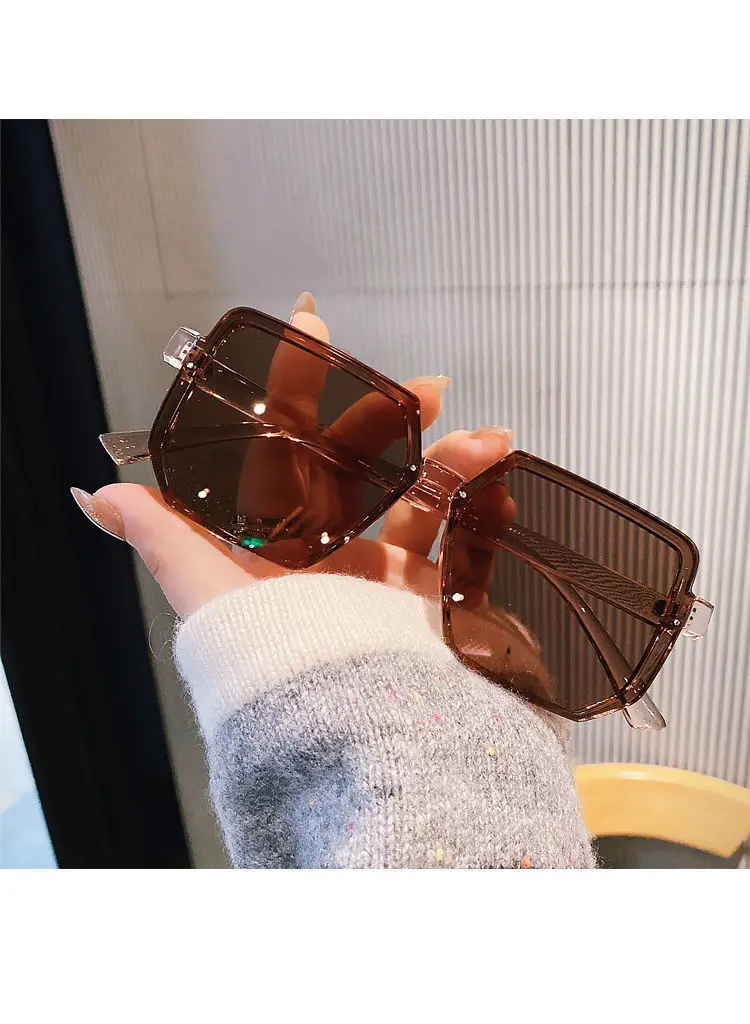 Big Frame Vintage Sunglasses Women Men Brand Square Sun Glasses Retro Eye Glasses Goggle for Male Female Polygon Sunglasses 