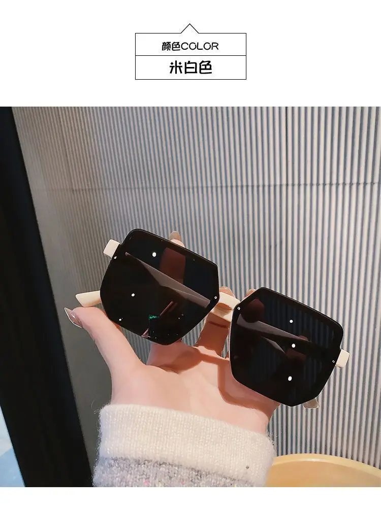 Big Frame Vintage Sunglasses Women Men Brand Square Sun Glasses Retro Eye Glasses Goggle for Male Female Polygon Sunglasses 