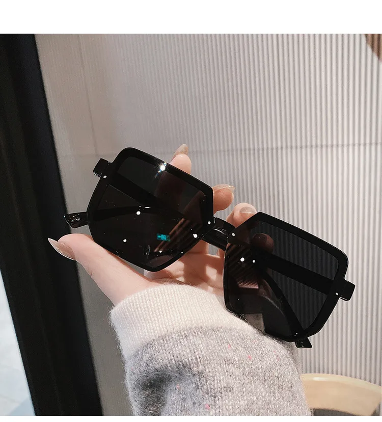 Big Frame Vintage Sunglasses Women Men Brand Square Sun Glasses Retro Eye Glasses Goggle for Male Female Polygon Sunglasses 