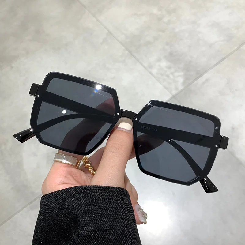Big Frame Vintage Sunglasses Women Men Brand Square Sun Glasses Retro Eye Glasses Goggle for Male Female Polygon Sunglasses 