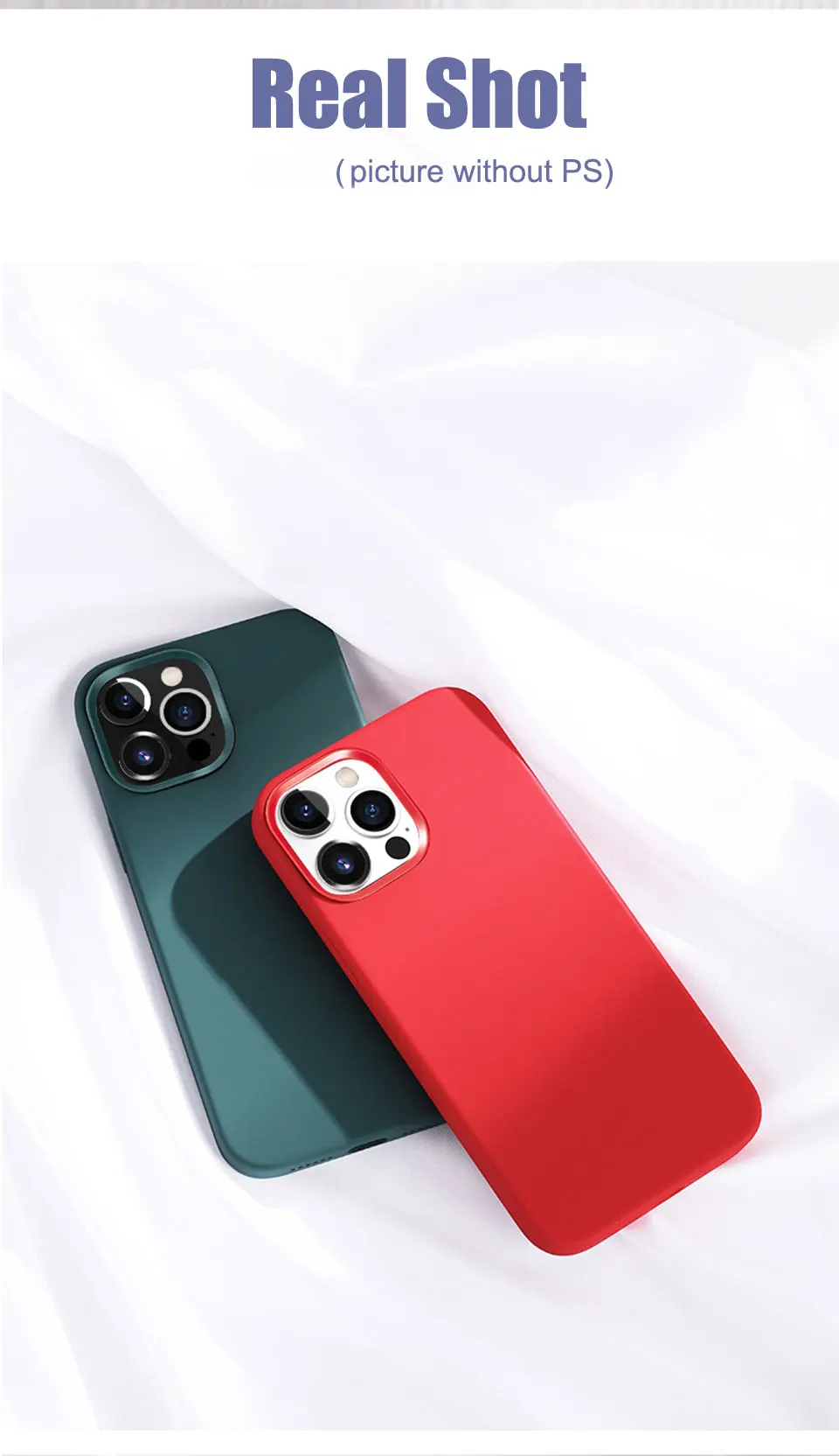 Original Liquid Silicone Phone Case For APPLE iPhone 11 13 12 14 15 16 Pro Max Plus 16E Cases Shockproof Protective Back Cover