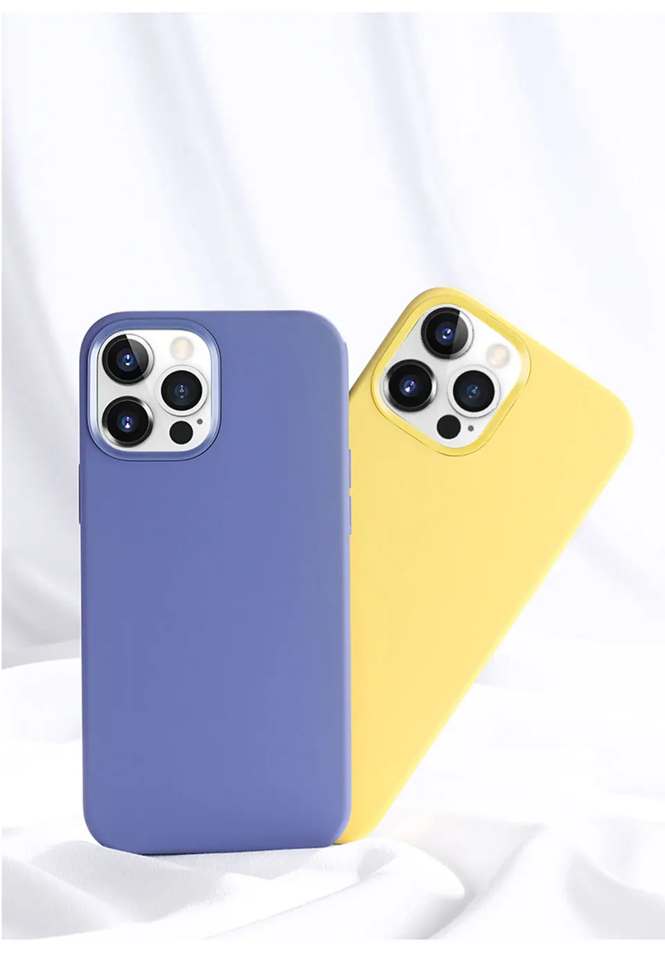 Original Liquid Silicone Phone Case For APPLE iPhone 11 13 12 14 15 16 Pro Max Plus 16E Cases Shockproof Protective Back Cover
