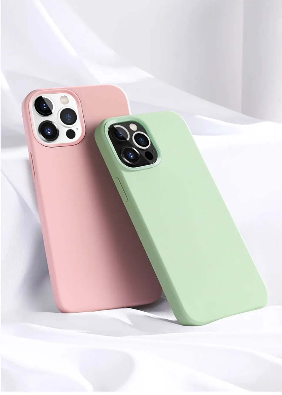 Original Liquid Silicone Phone Case For APPLE iPhone 11 13 12 14 15 16 Pro Max Plus 16E Cases Shockproof Protective Back Cover