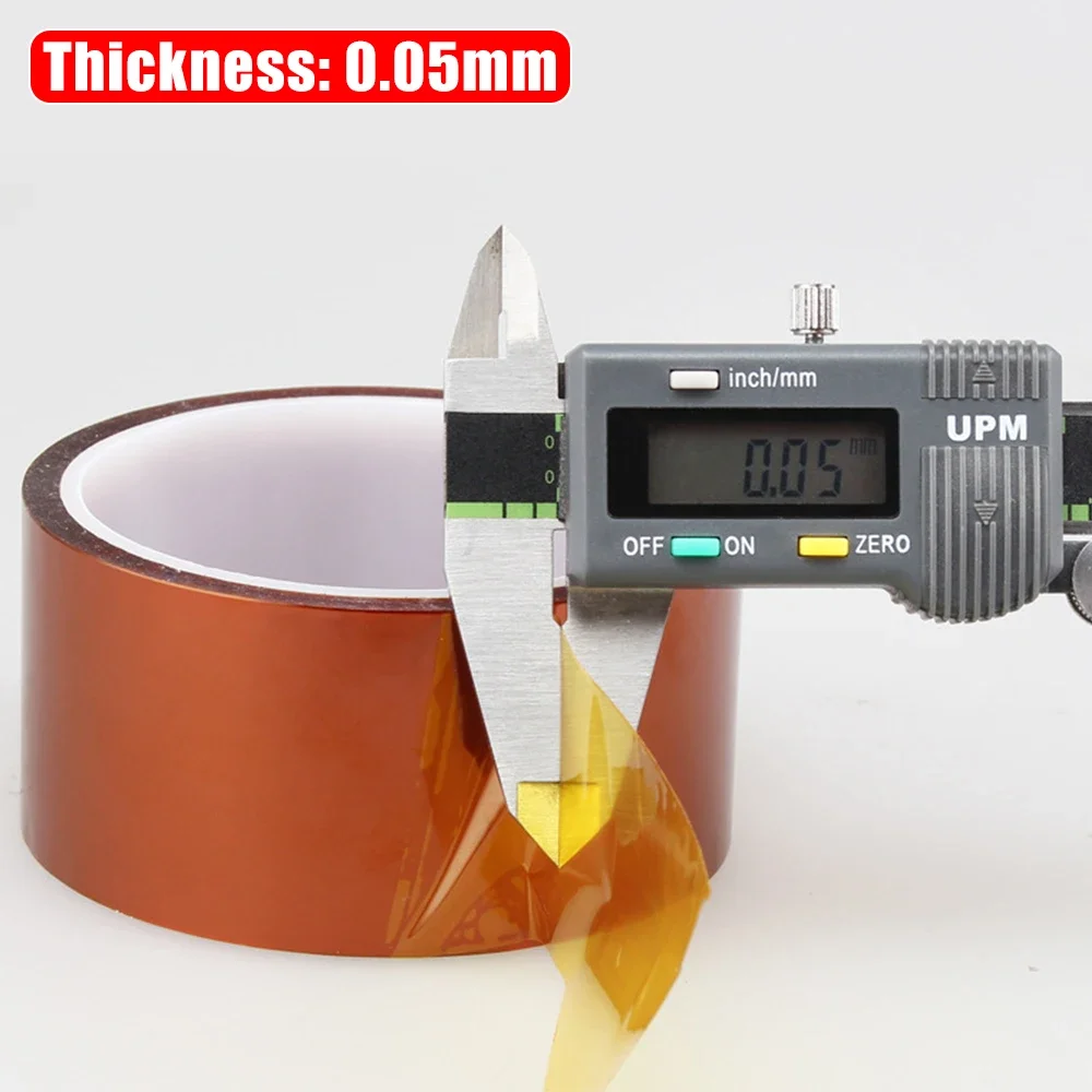 Kapton Tape Polyimide 5-40mm Adhesive Insulating Adhesive Tape Каптоновый Скотч Heat Tape for Board Protection