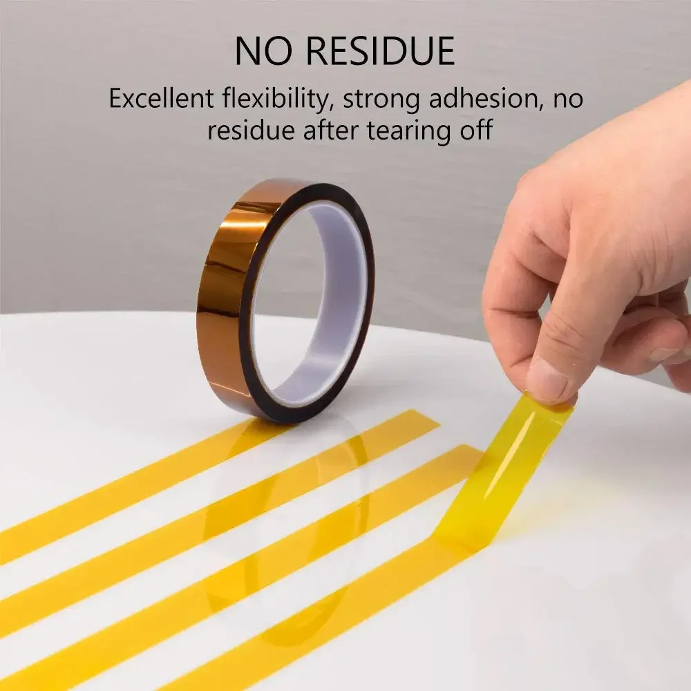 Kapton Tape Polyimide 5-40mm Adhesive Insulating Adhesive Tape Каптоновый Скотч Heat Tape for Board Protection