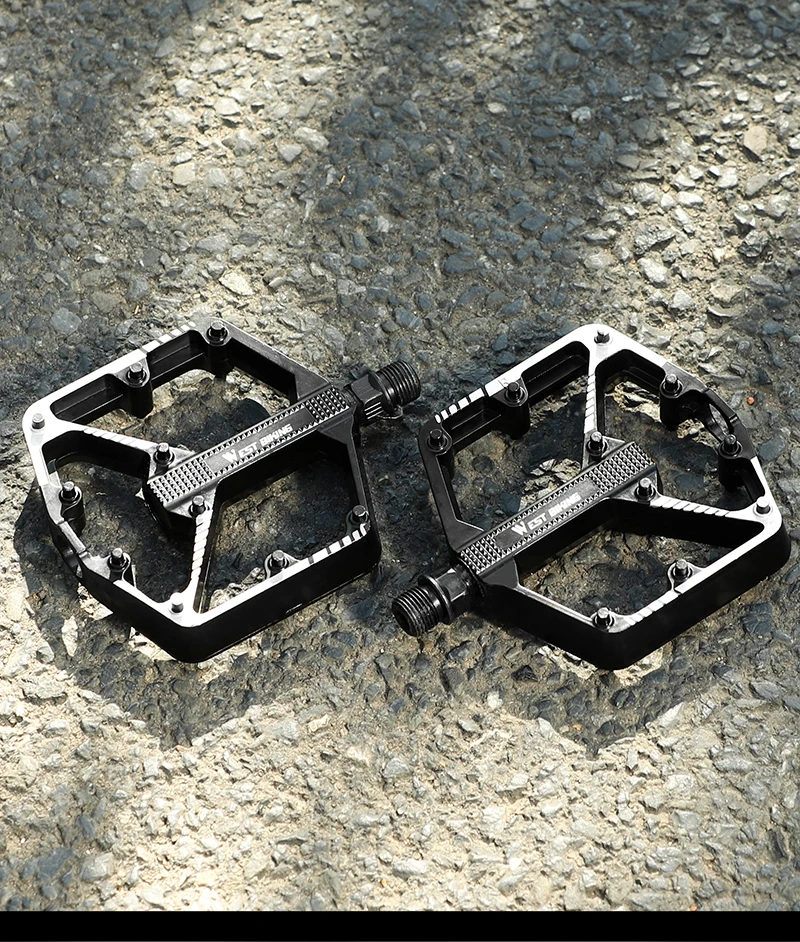 WEST BIKING DU Bearing Bicycle Pedal Anti-slip Cycling Pedal Ultralight Aluminum Alloy MTB Road Bike Pedal Bike Accessories
