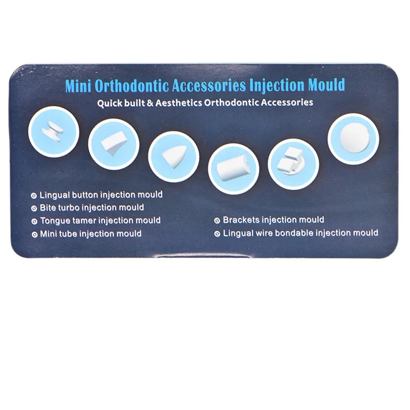 1 Set Orthodontic Accessories Injection Mould Dental Mini Lingual Button Mini Tube Brackets Mould for Making Tongue Buckle