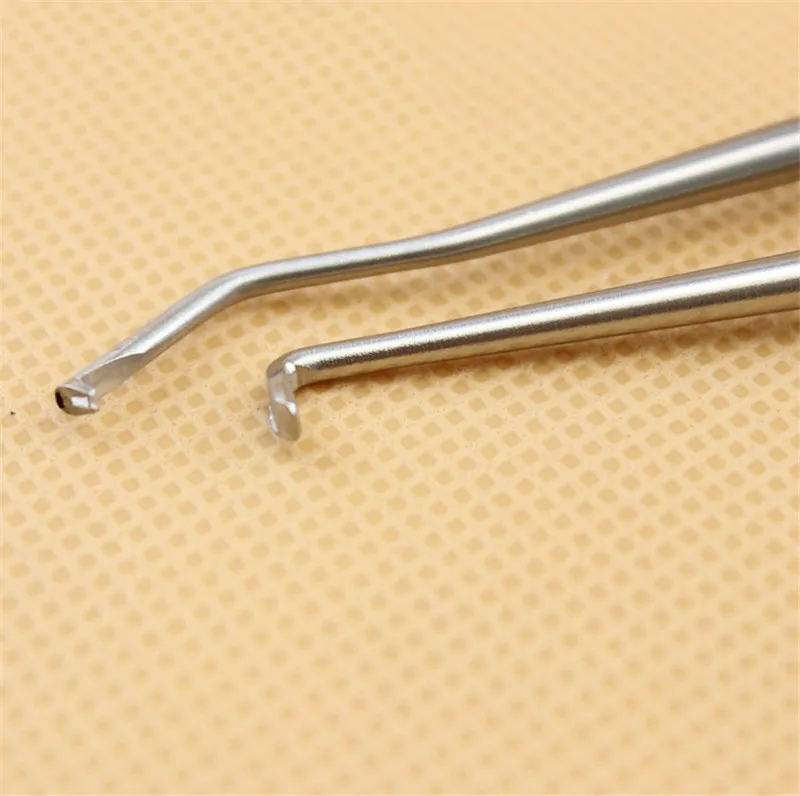 1 set Stainless Steel Manual Dental Crown Remover 2 Tips Press Button Dental Lab Equipment Dental Tools Material Manual Control