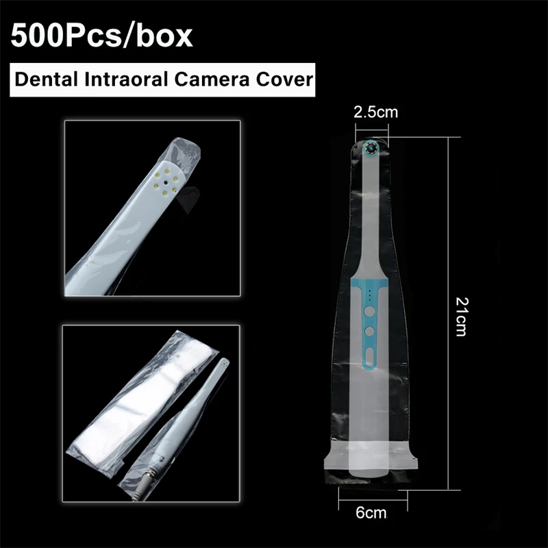 500pcs/box Endoscope Handle Sleeves Dental Intraoral Camera Covers Isolation Sheath Disposable Protective Sleeves Oral Camera
