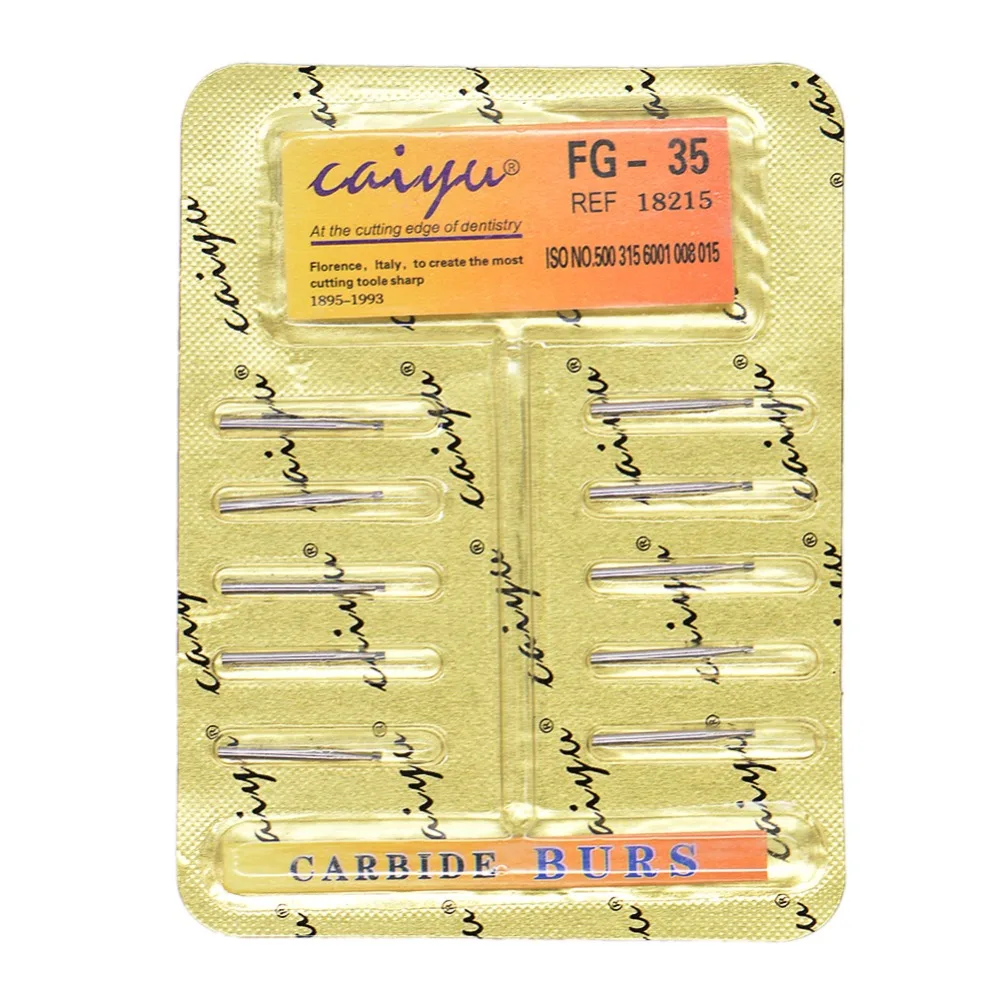 10 Pcs Dental Tungsten Steel Carbide Burs for High Speed Handpiece Bit Inverted Cone Bur/Fissure Bur Italy Dental Diamond FG