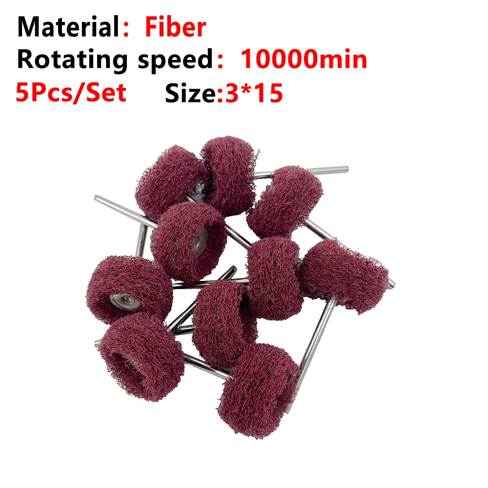 10Pcs Dental Laboratory Dentistry Odontologia Polishing Brush Wheel Rotary Tools 2.35mm HP Shank Wool Goat Cotton Black Buff