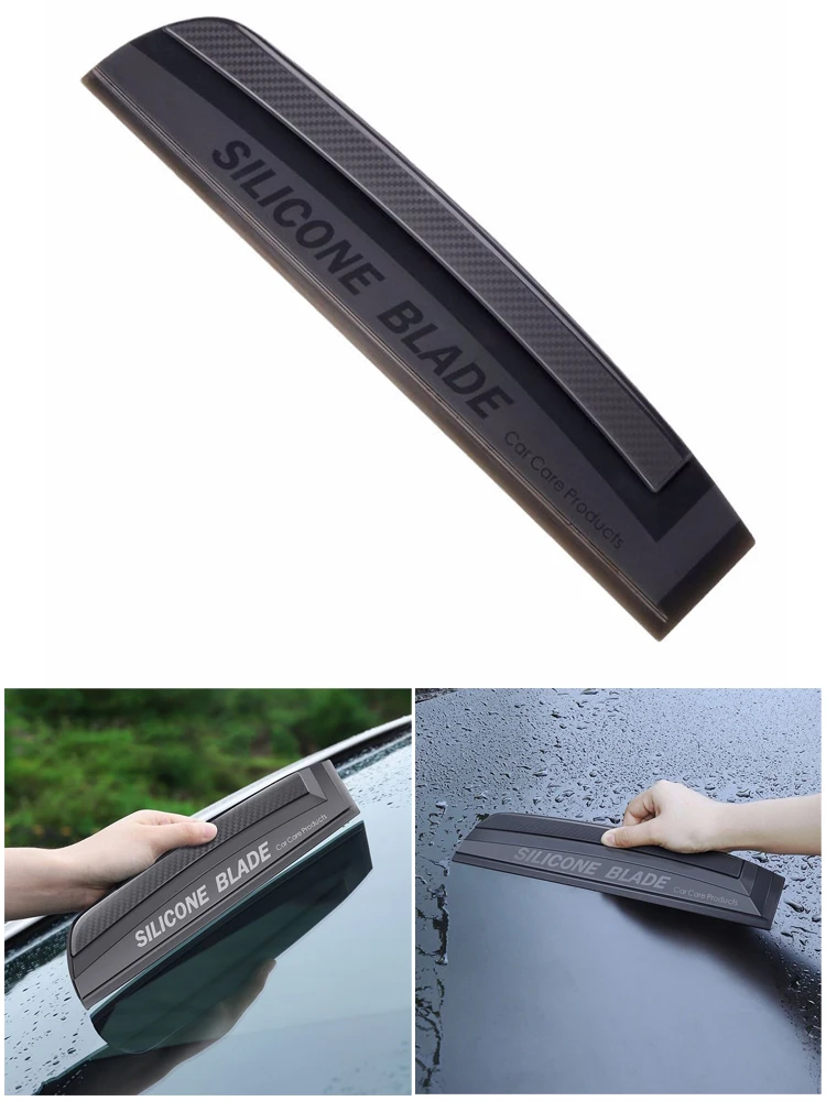 Non-Scratch Soft Silicone Handy Squeegee Car Wrap Tools Water Window Wiper Drying Blade Clean Scraping Film Scraper Accessories
