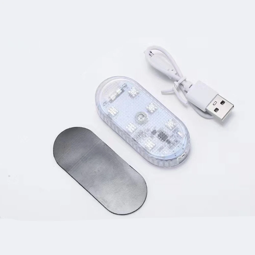 1 PC Multi Color Car Light Wireless LED Touch Light Roof Light Sensor Read Lamp Mini USB Charging Light Car Interior Accessories