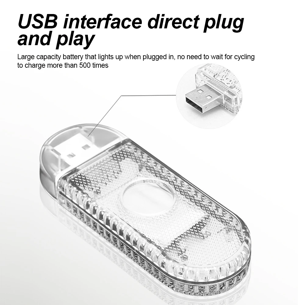 1 PC Multi Color Car Light Wireless LED Touch Light Roof Light Sensor Read Lamp Mini USB Charging Light Car Interior Accessories