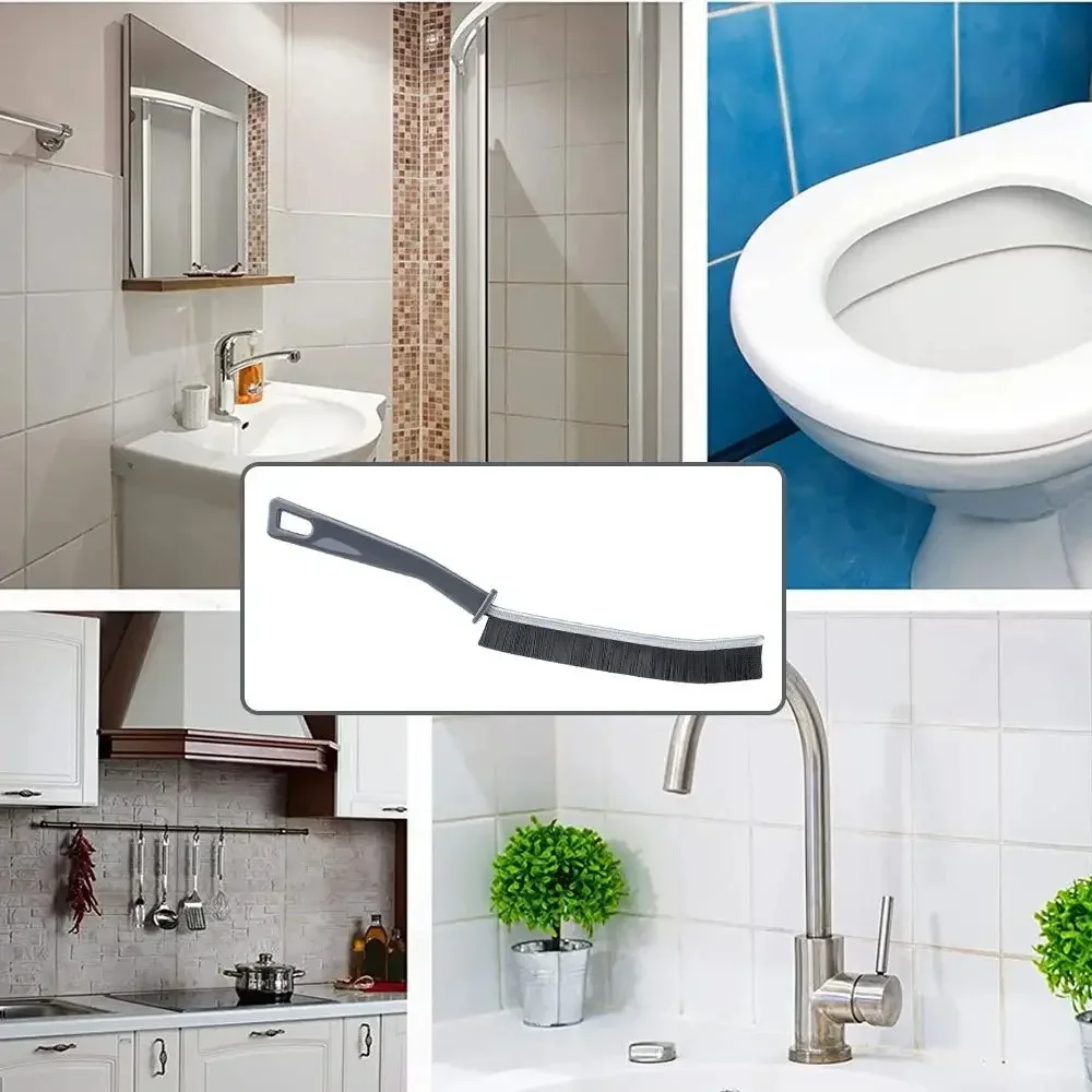 Bathroom Kitchen Gap Cleaning Brush Durable Grout Hard Bristle Long Handle Cleaner Brush for Tile Gaps Window Frames Door Track