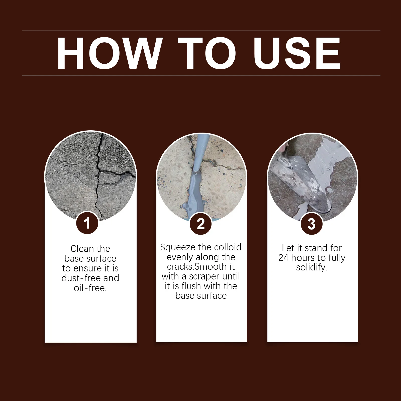 Concrete Crack Filler Self Leveling Sealant Driveway Repair Adhesive Masonry Gap Filler Waterproof Concrete Sealer Quick Dry