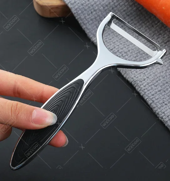 WXCOO Stainless Steel Fruit Peeler Wooden Handle Paring Knife Planer Sugarcane Household Thick Fruits Vegetables Scraping Tools
