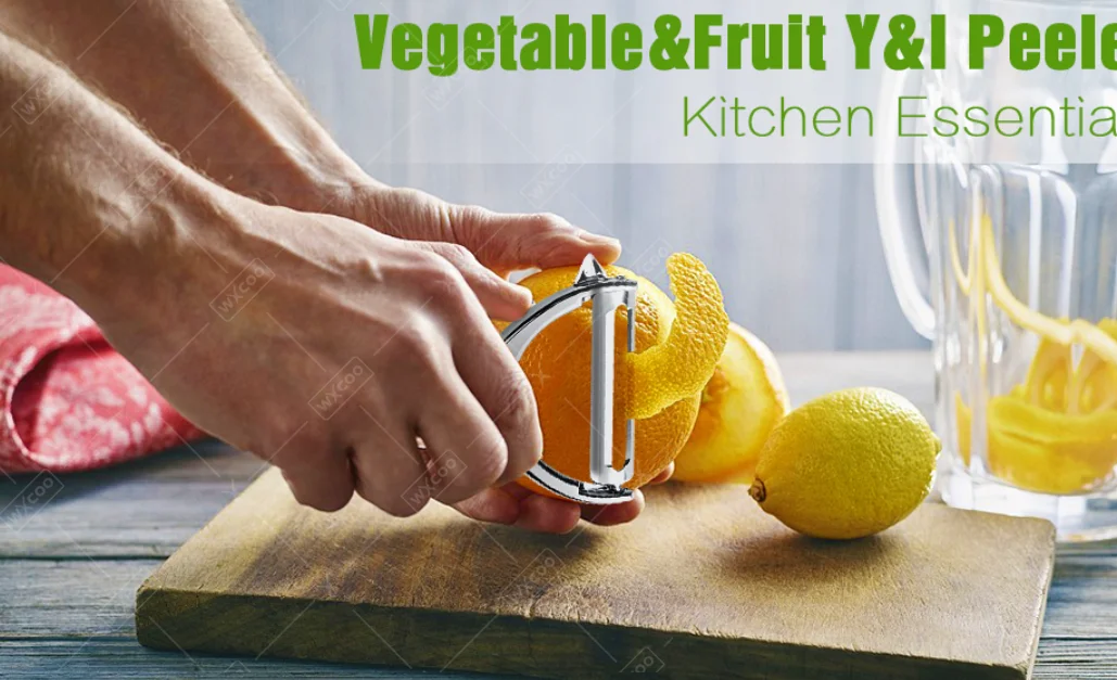 WXCOO Stainless Steel Fruit Peeler Wooden Handle Paring Knife Planer Sugarcane Household Thick Fruits Vegetables Scraping Tools