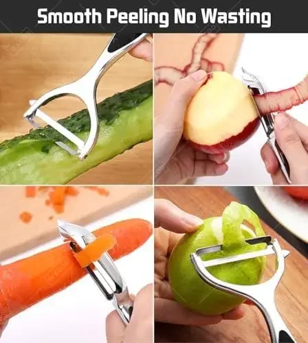 WXCOO Stainless Steel Fruit Peeler Wooden Handle Paring Knife Planer Sugarcane Household Thick Fruits Vegetables Scraping Tools
