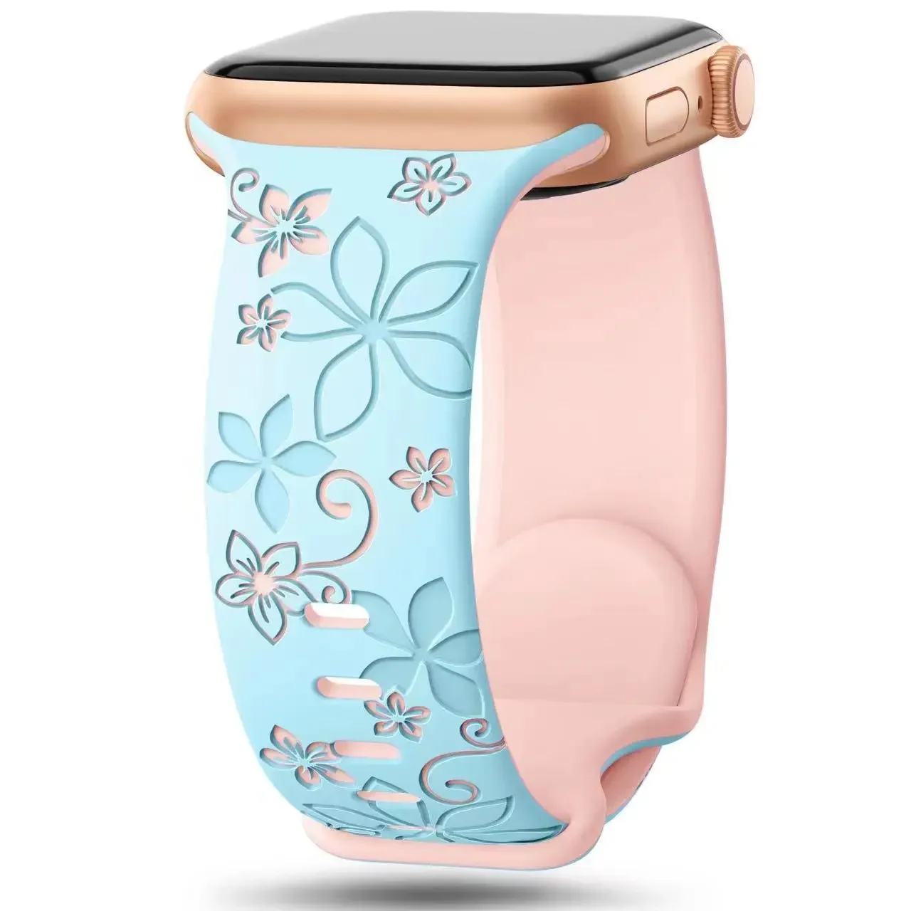 Engraved Strap For Apple Watch Band 46mm 40mm 44mm 41mm 42 45 49mm silicone bracelet For iwatch series 11 10 9 7 se 6 5 8 ultra