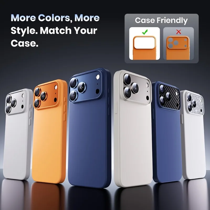 1pc Protective Film for iPhone 17 18 Pro Max For iPhone 17 18 Pro/17 Air DUO Full Coverage Camera Lens Protection Metal Frame