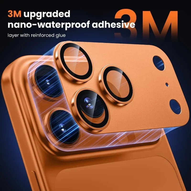 1pc Protective Film for iPhone 17 18 Pro Max For iPhone 17 18 Pro/17 Air DUO Full Coverage Camera Lens Protection Metal Frame