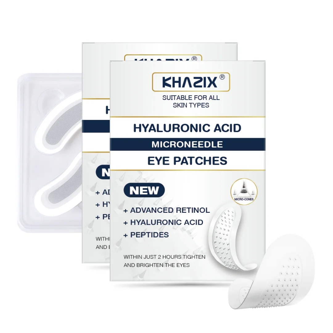 Retinol Microneedle Eye Patches with Hyaluronic Acid & Firming Peptides,for Forehead, Eye Area, Crow's Feet & Smile Lines,1Pair.