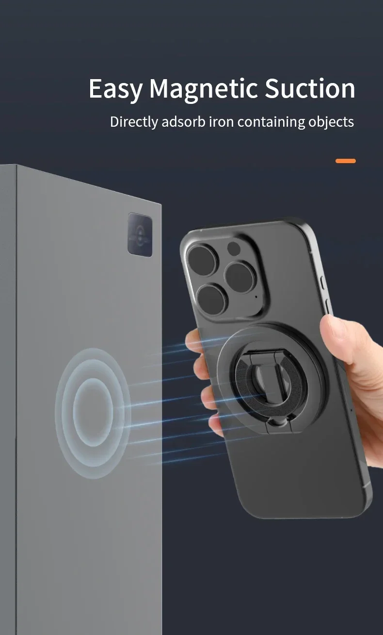 2026 New Magnetic Phone Ring Holder 360° Rotation Foldable Stand Double Sided Strong Magnet For Magsafe iPhone Samsung Holder