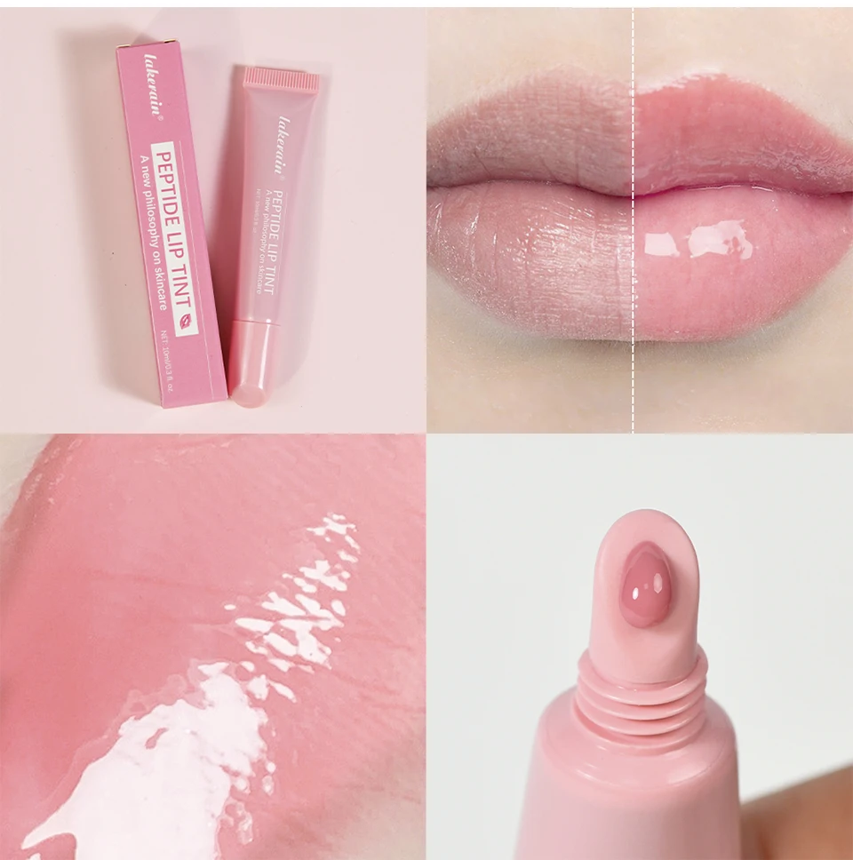 10ml Mirror Lip Glaze Moisturizes Jelly Lip Enrichment Oil Lasting Water Light Glass Lip Oil Remove Line Lip Protection Serum