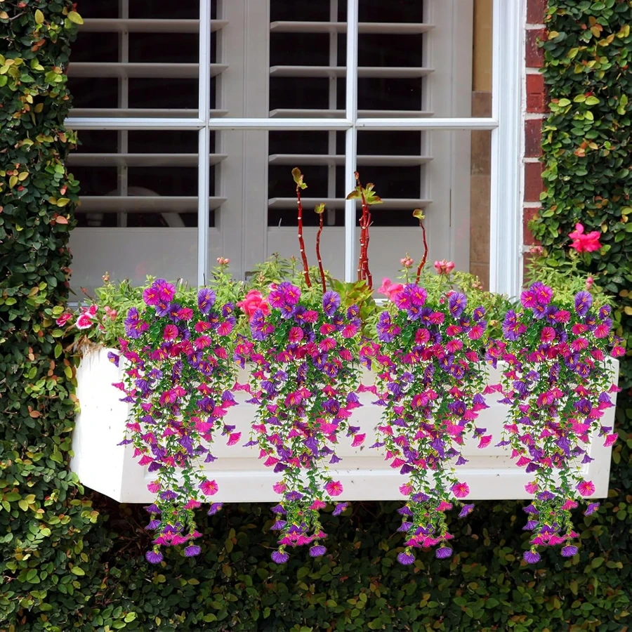 1/2Pcs Artificial Flowers Vine Morning Glory Wedding Bridal Home Room Table Festival Decor Outdoor Yard Garden Arch DIY Gift Box