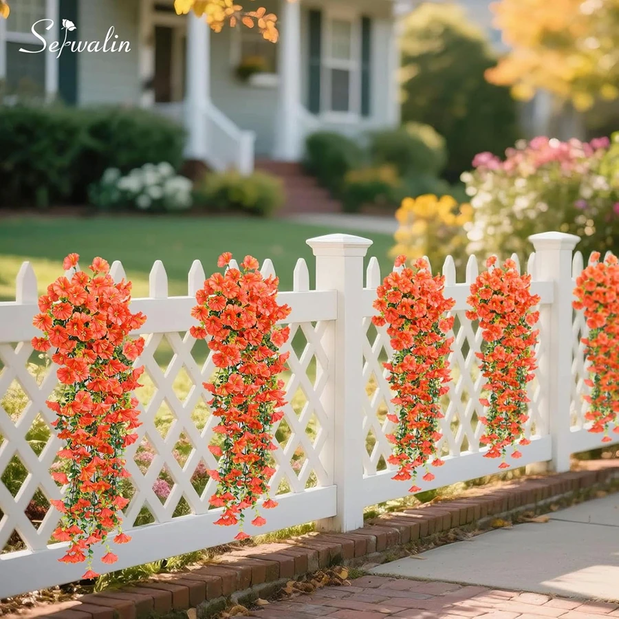 1/2Pcs Artificial Flowers Vine Morning Glory Wedding Bridal Home Room Table Festival Decor Outdoor Yard Garden Arch DIY Gift Box