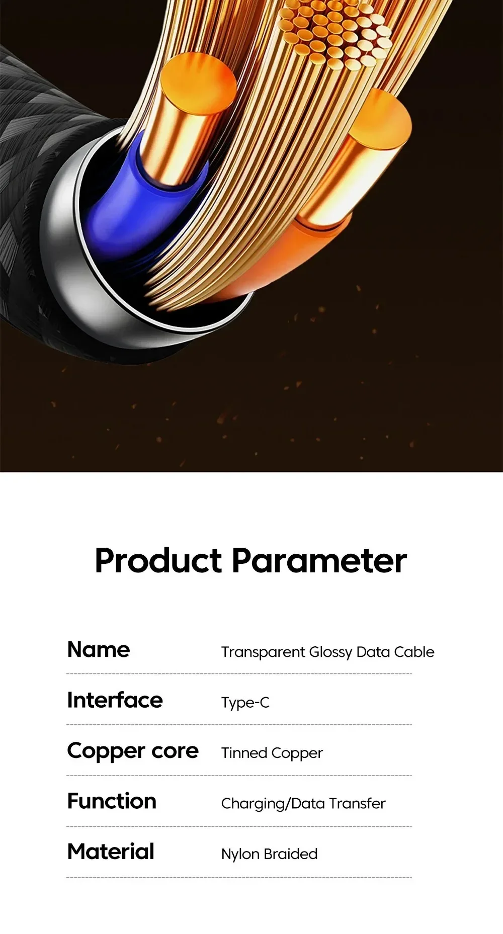 240W Cable QC 3.0 USB to Type C Super Fast Charging Cable For Samsung Xiaomi Huawei LED Digital Display Phone Charger Data Cord