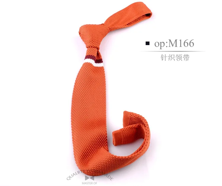 Men's Knitted Knit Leisure Striped Tie Classic Plain Corner Neck Ties For Men Skinny 5cm Normal Necktie Woven Designer Cravat