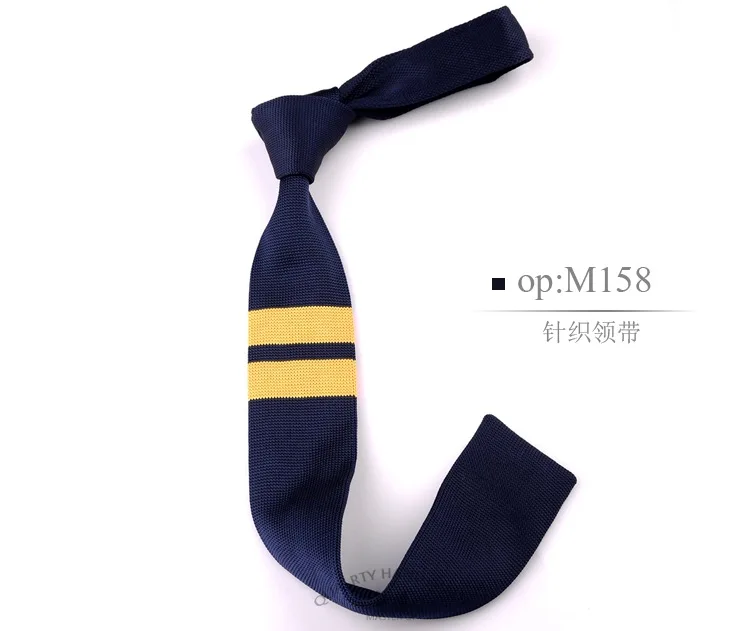 Men's Knitted Knit Leisure Striped Tie Classic Plain Corner Neck Ties For Men Skinny 5cm Normal Necktie Woven Designer Cravat