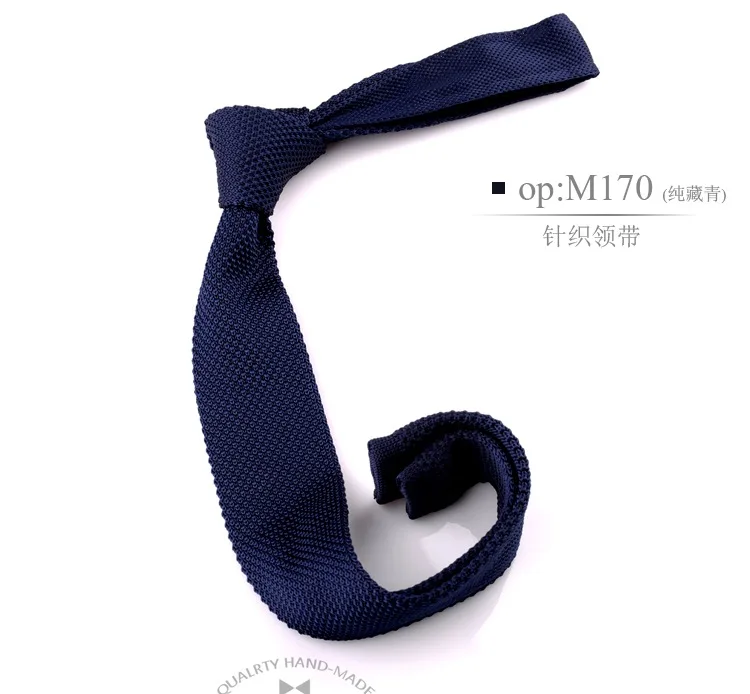 Men's Knitted Knit Leisure Striped Tie Classic Plain Corner Neck Ties For Men Skinny 5cm Normal Necktie Woven Designer Cravat