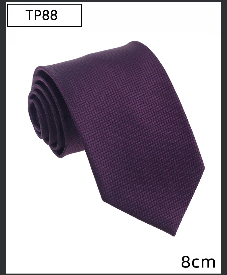 Classic Business Necktie Collar Men Women Quality Stripe Ties Scarves Deep Purple Waterproof British Style Mens Neck Ties Color