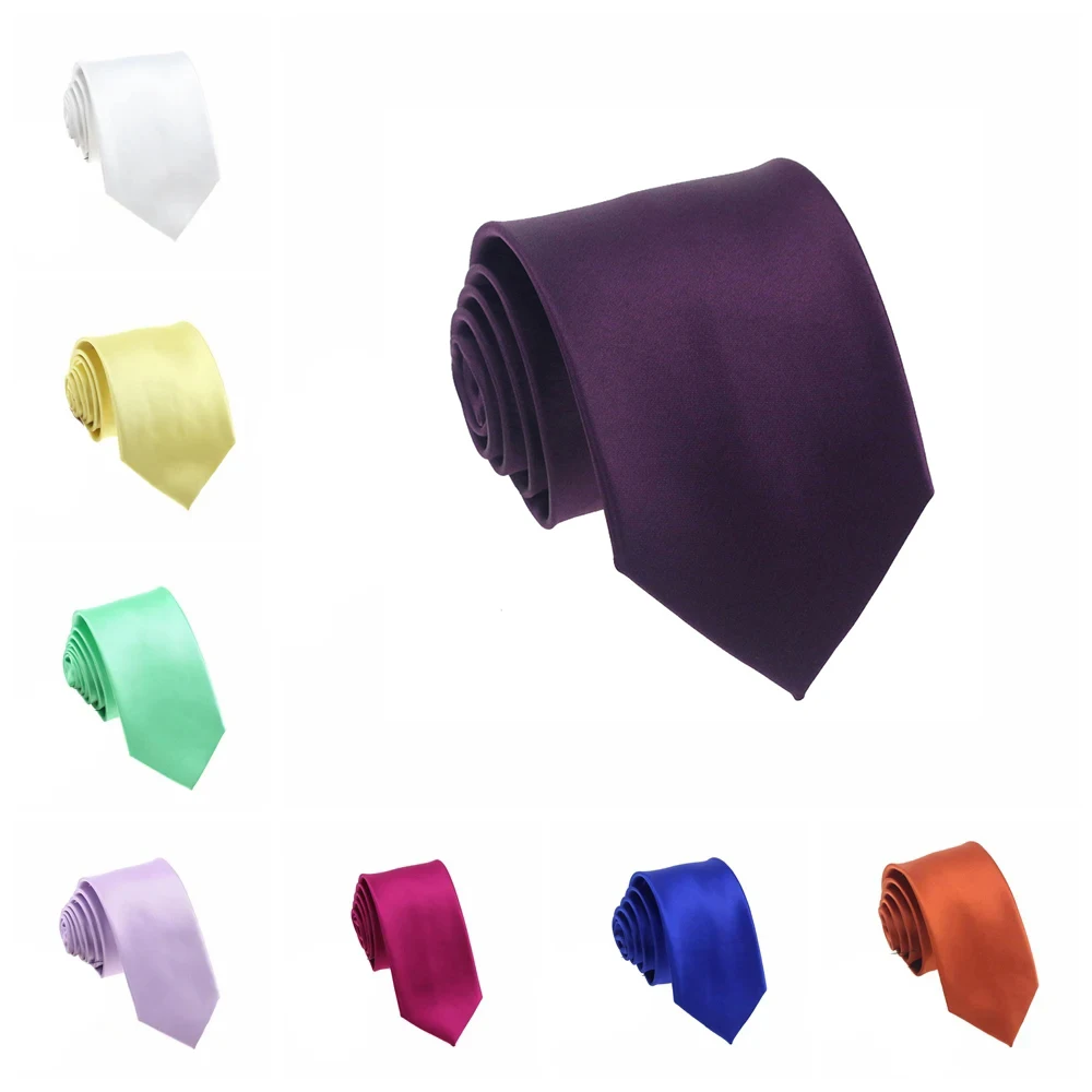 Classic Business Necktie Collar Men Women Quality Stripe Ties Scarves Deep Purple Waterproof British Style Mens Neck Ties Color