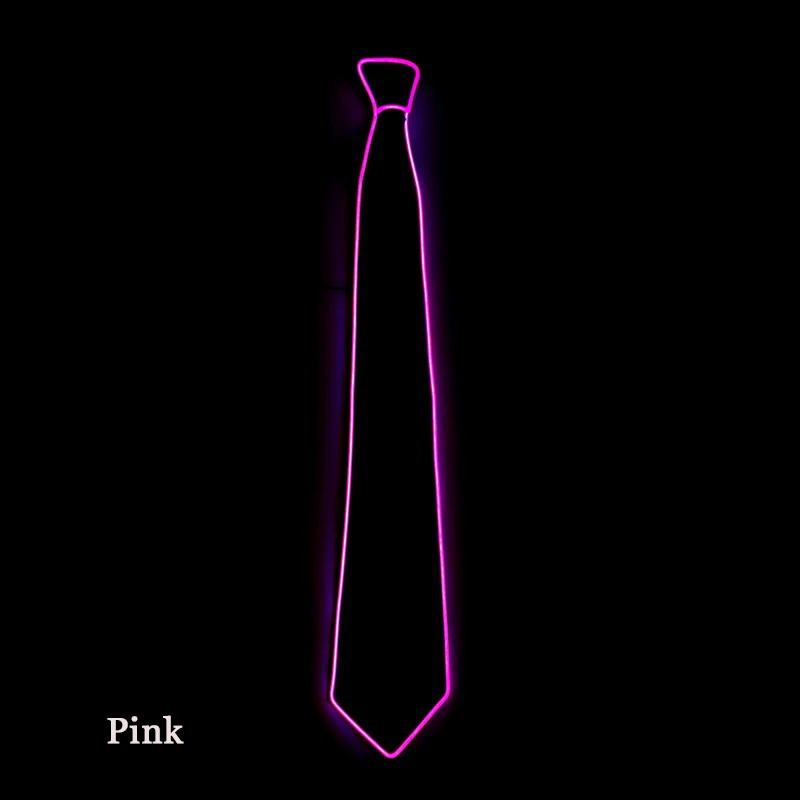 Flashing Neon Light LED Tie Halloween Christmas Dance Supplies Wedding Performance Decoration Luminous EL Wire Necktie