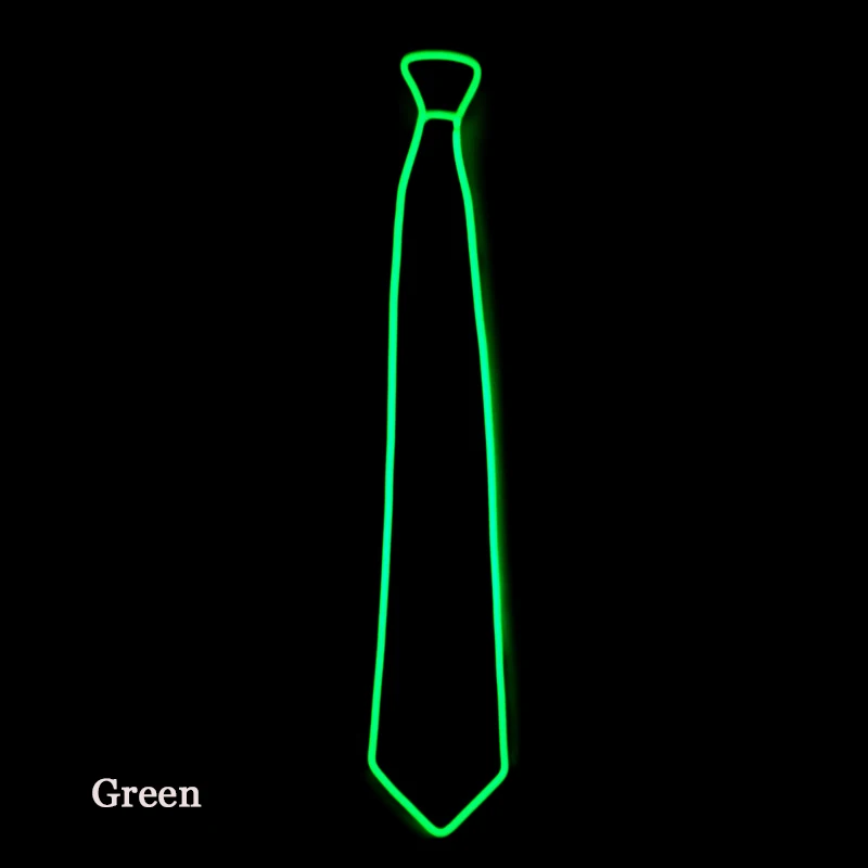 Flashing Neon Light LED Tie Halloween Christmas Dance Supplies Wedding Performance Decoration Luminous EL Wire Necktie