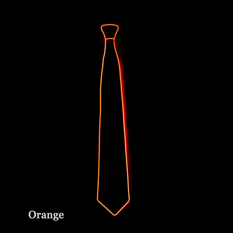 Flashing Neon Light LED Tie Halloween Christmas Dance Supplies Wedding Performance Decoration Luminous EL Wire Necktie