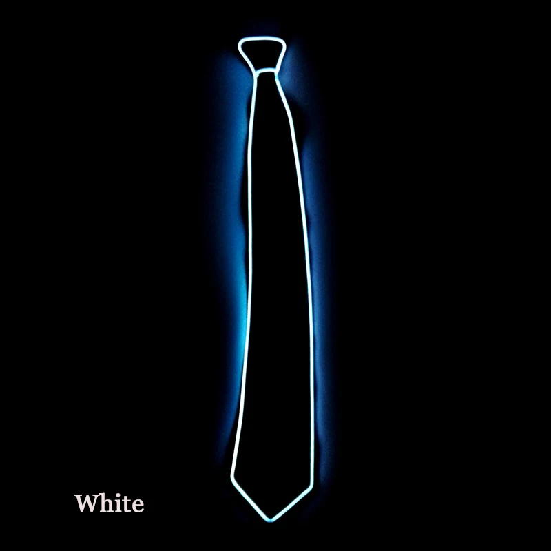 Flashing Neon Light LED Tie Halloween Christmas Dance Supplies Wedding Performance Decoration Luminous EL Wire Necktie