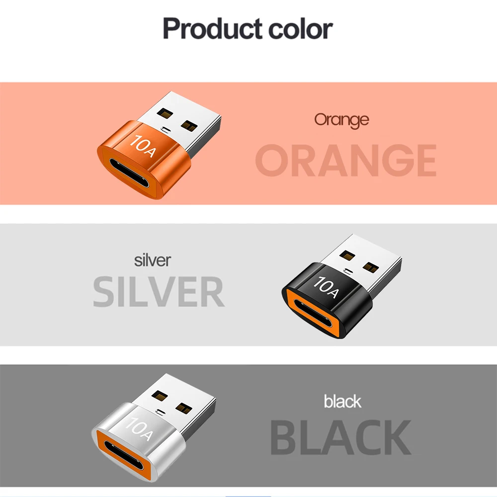 Elough 10A USB Type C To USB A Adapter USB 3.0to Type C OTG Converter Connector For Macbook iPad Huawei Xiaomi Samsung