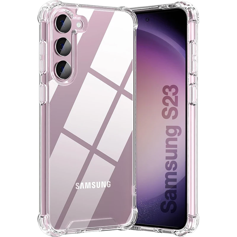 Hybrid Shockproof Case For Samsung Galaxy S26 S25 FE S24 S23 S21 S22 Plus Ultra Clear Hard Case For Samsung A57 A37 A56 A36 A54